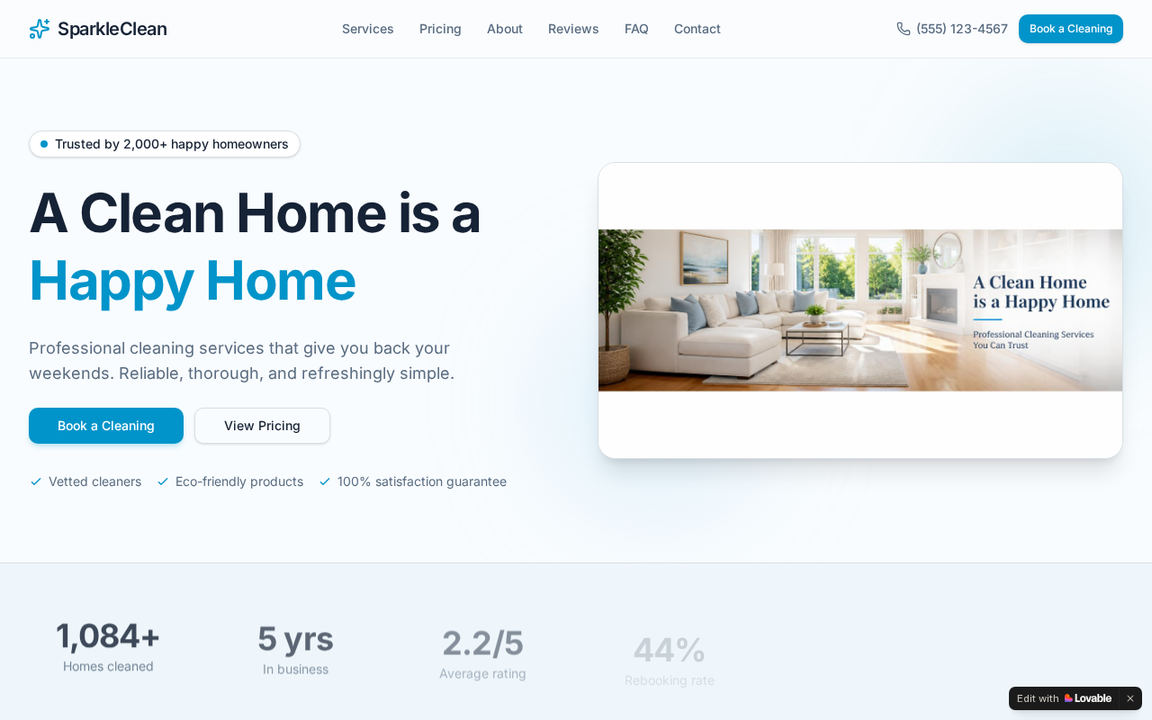 SparkleClean — Professional Home Cleaning Services